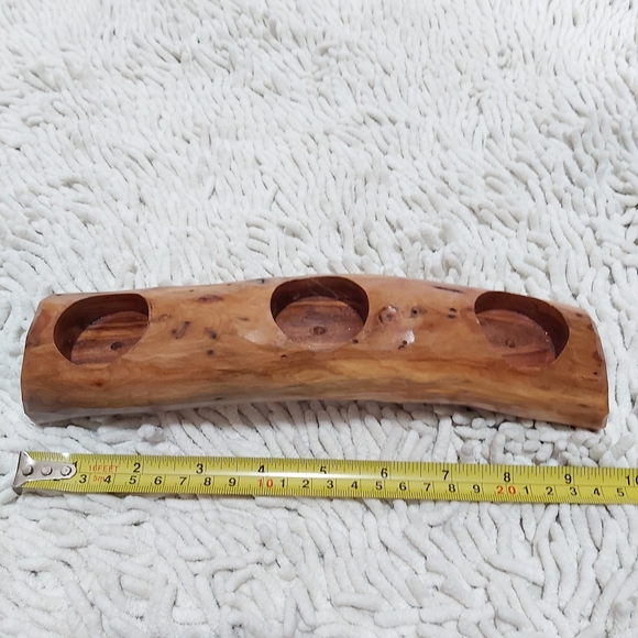Wood tea light holder - Picture 2 of 3